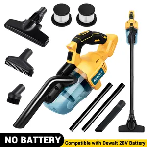 【No Batteries】Cordless Vacuum for DeWalt 20V Battery, 5 in 1 Handheld Electric Vacuum Cleaner with 400W Powerful Motor, 46 CFM Portable Hand Vacuum for Home Pet Hair, Car(Battery Not Included)