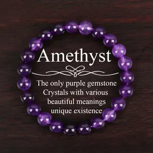 1pc GADASLUY Amethyst Bracelet-Lovers Accessory, Perfect Easter basket stuffers for family, Perfect Jewelry Gift for Moms, Women, Loved Ones, Friends And Family