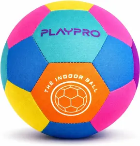 Indoor Soccer Ball Size 4 – Soft Foam Fabric Soccer Ball for Kids – Safe Quiet Indoor House Ball for Home Play & Training - Pink