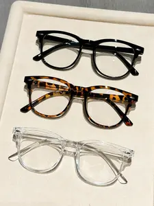 Women's Plastic Vintage Round Nail Decor Mirror, Fashion Simple Casual Style, Suitable for Daily Home Wear, College Wind