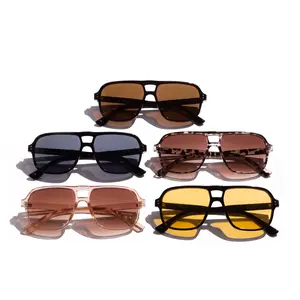 New Horizons Polarized 5-Pack Double Bridge Retro Aviator Sunglasses,UV400 Protection,No Hair Tangling,Lightweight Driving Shades,Trendy Unisex Vintage Eyewear,Vacation Summer Outfits,Perfect Gift for him/her,#SummerVibes,#Summerwins,Deals for You Days
