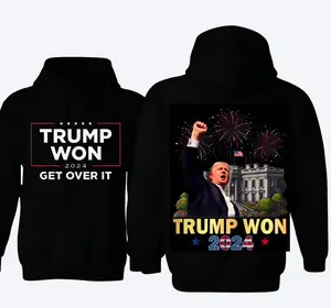 Trump Won Get Over It 2024 Hoodie Sweatshirt T-shirt, Celebrate Trump 47th President Victory Shirt, Trump 2024 Shirt, Make America Great Again Shirt