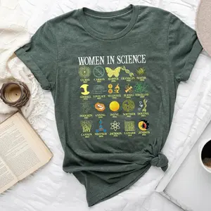 Women in Science Shirt – Preppy Scientist T-Shirt for Girls in STEM, Smart Gift for Future Scientists