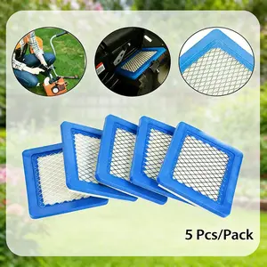 5-Pack Air Filter Set for Lawn Mowers, Compatible with Briggs & Stratton 491588, 491588S, 399959, Durable for Engine Protection Replacement
