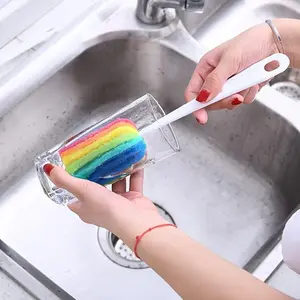 1pcs Bottle Brush, Tumblers Cleaning Brushes With Grip For Shaker Bottle Coffee Mug Bottles Wine Glasses Cups, Cleaning Supplies, Cleaning Tools