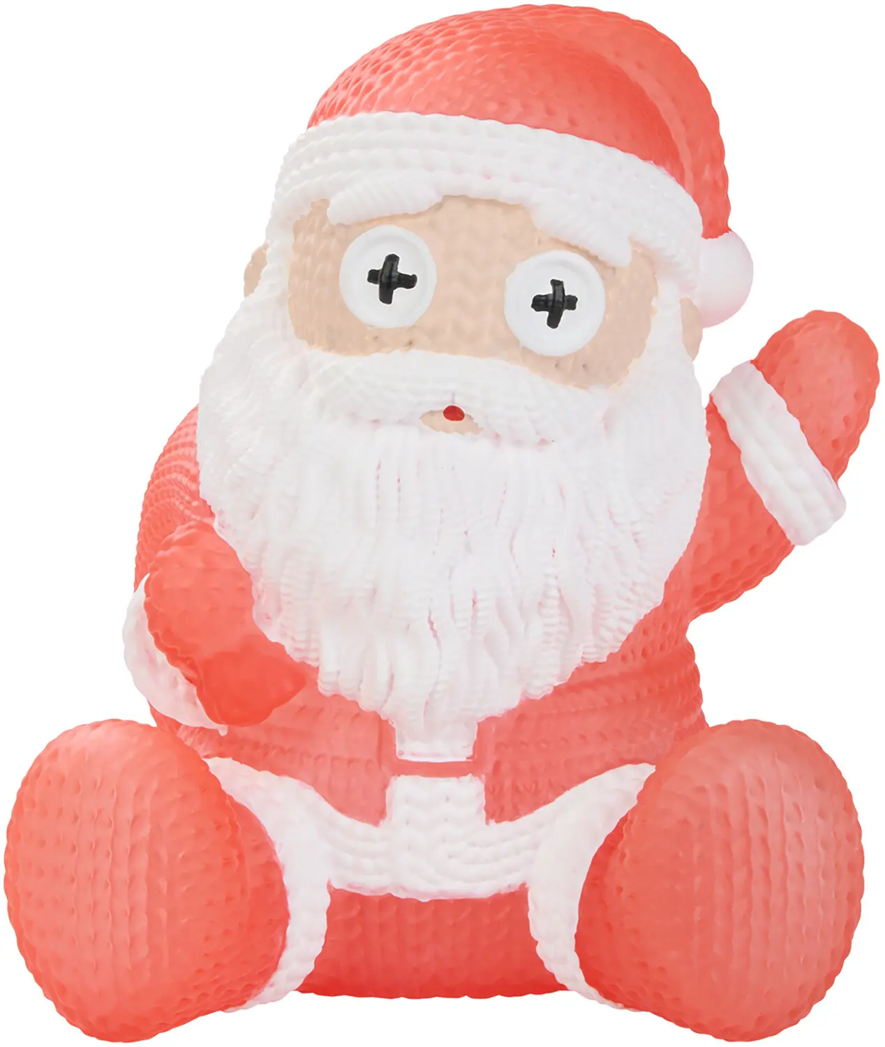Santa Translucent Limited Edition Vinyl Figure - Handmade by Robots, Cute Knit Look Collectible for Display/Play [COLLECTIBLES]
