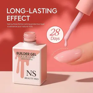 NS Beauty Pro Builder Gel Premium - Fortaleza Brillo y Perfección Profesional Long Lasting Effect 28 Days