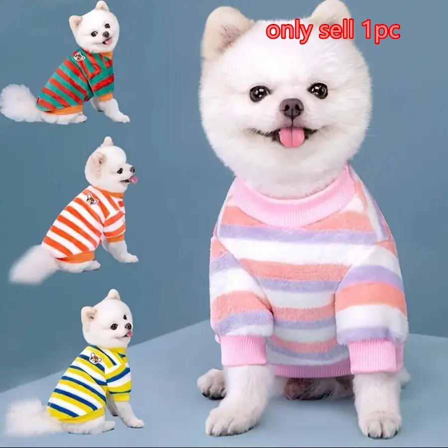Winter Soft Dogs Coat, Warm Fleece Puppy Clothes For Small Dogs Poodle Pullover Sweater Sweatshirt Pet Costumes