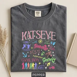 Katseye Beautiful Chaos Tour Shirt, Kpop Vintage Graphic Tee, Gnarly Gabriela Katseye Shirt, Eyekon Kpop Fan Gift, Katseye Concert Tee F2B0O