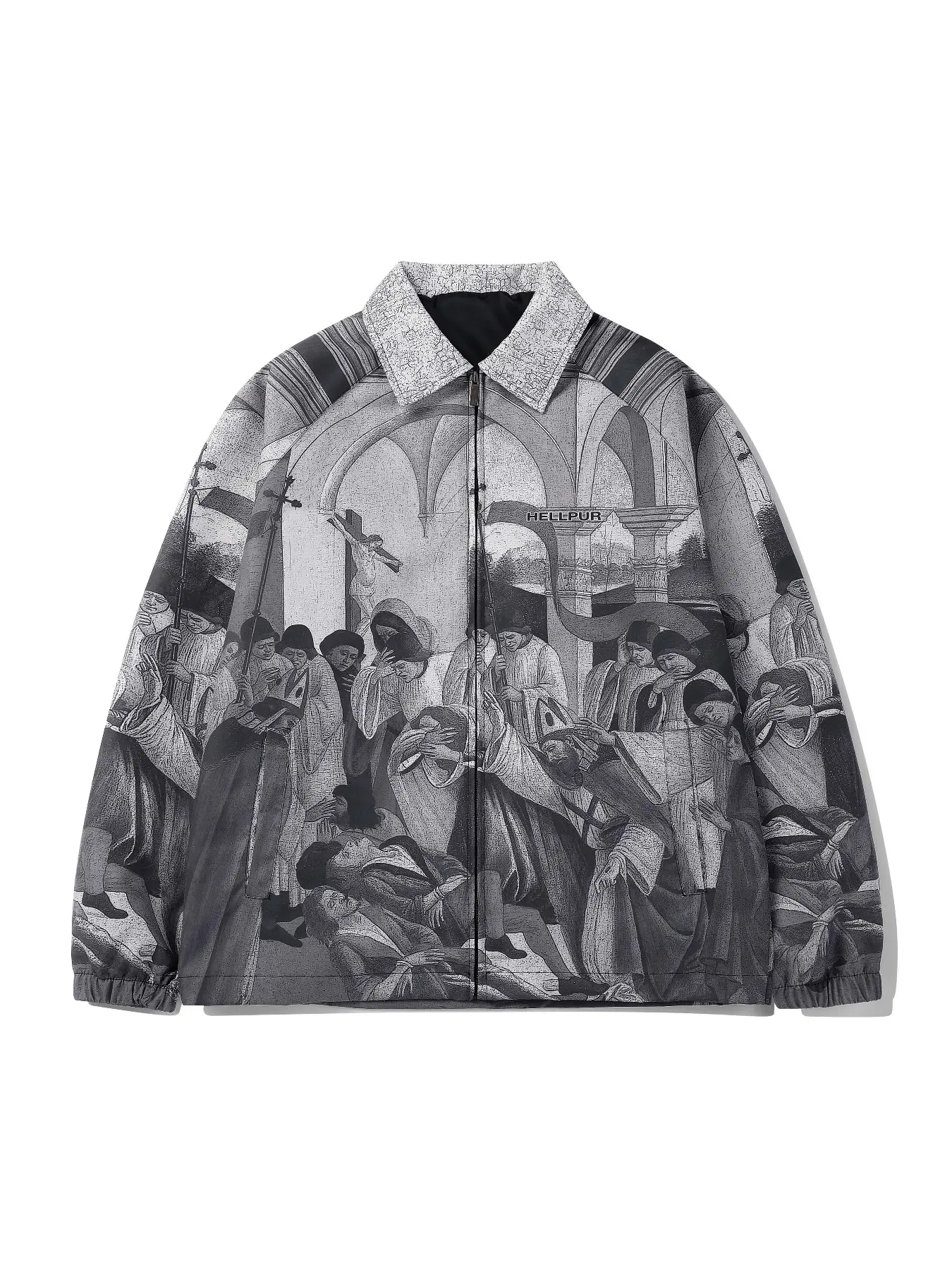 Fashion Jesus Jacket Coat, Casual Fashionable Jacket, Unisex Casual Fitted Style Outerwear, Trendy Print Design for Spring & Fall Seasons, Comfortable Men Women Apparel