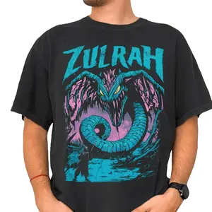 Vintage Old School Runescape Zulrah T-Shirt – Premium Unisex OSRS Gaming Shirt – Handmade Collectible Runescape Gift, Artist Design