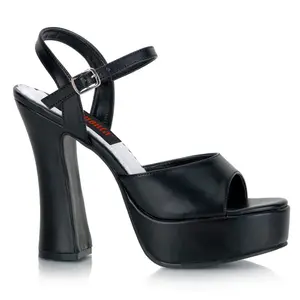 Demonia Dolly-09 Black Vegan Leather Sandals