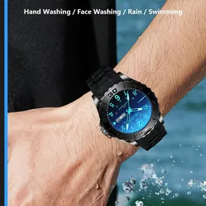 Luxury Swiss Men’s Watch: 42mm Dial, 3-Eye 6-Hand Design