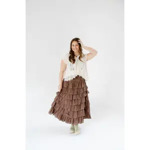 Brownie Butter Tiered Skirt
