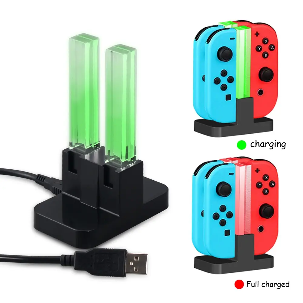 Charging Station, Charging Hub, Compact Charger for Joycon for Nintendo Switch/OLED-Joy Con, Game Stand, Gaming Accessories Controller Base Support, Charging Ports, Game Console Accessories