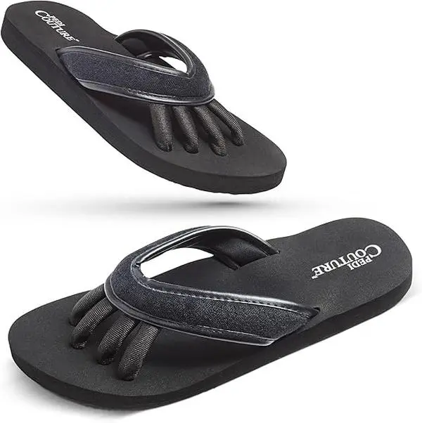 PediCouture Toe Separator Sandals for Pedicures, Yoga & Bunion Relief