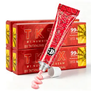 TKTX Tattoo Numbing Cream Red - 10g | Limited Edition 99% VeryStrong | For Tattoos | Waxing | Laser Removal | EyebrowThreading | Tattoo External Cream.