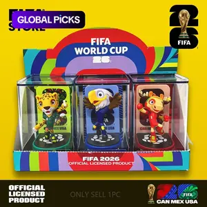 FIFA Officially Licensed 2026 World Cup Mascot Collectible Figurines - Maple (Canada), Clutch (USA), Zayu (Mexico) | 3D Figure Doll Home Decor Ornament | 6cm/2.36inch (3Pcs/Set) Series D #GLOBAL PICKS
