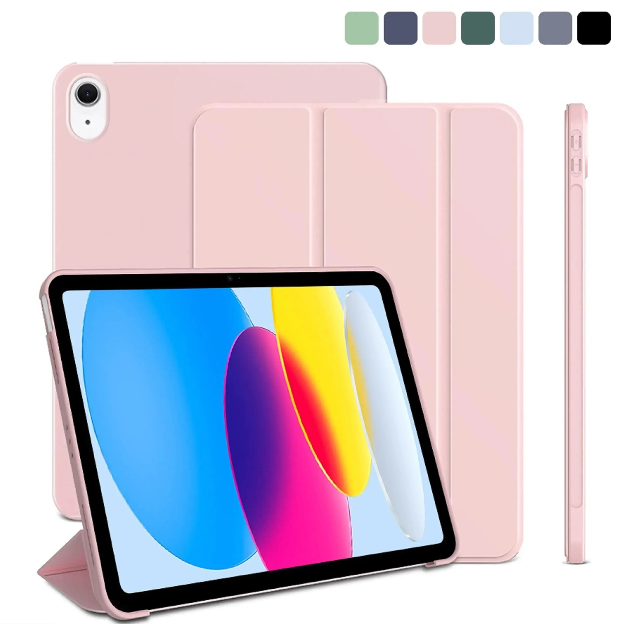 Solid Color Tablet Case, 1 Count Tablet Protective Cover, Durability Shockproof Tablet Protector Compatible with iPad Series, Tablet Cover Case, Elect