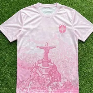 Brazil Pink Soccer Jersey 2025 2026, Custom Name Football Shirt, Brazil Fan Jersey, Rare Pink Kit, Supporter Edition Gift TH4 KLQ OOC ZP4