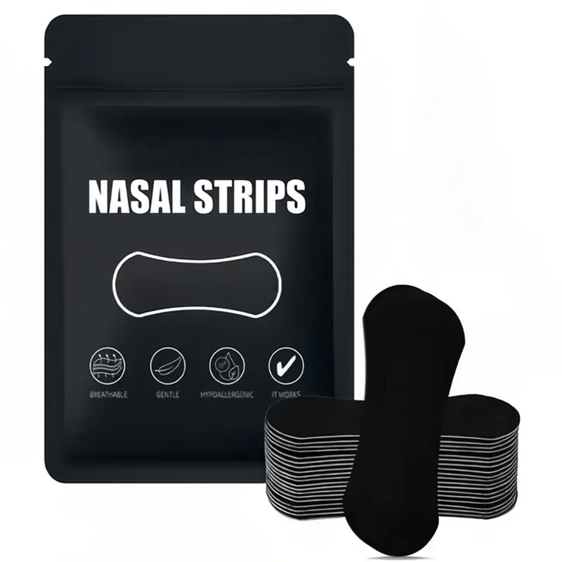 Nasal Strips for Snoring & Sleeping, 30/60/90pcs Oil-Resistant & Sweat-Proof Adhesive Nasal Care Strips, Breathing Nasal Patches, Body Care Kits, Nasal Strips Set Night