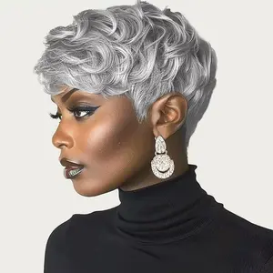 women's short pixie cut curly wig