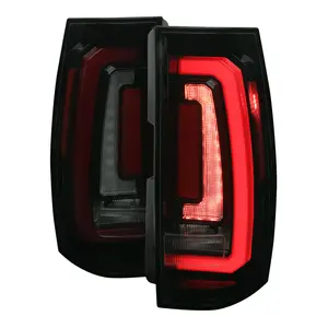 2007-2014 Chevrolet Tahoe/Suburban / 2007-2014 GMC Yukon/Yukon Denali LED Sequential Turn Signal Tail Lights (Glossy Black Housing/Smoked Lens)