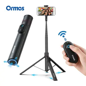 Oroms 67"Portable Selfie Stick Tripod with Remote, One Click Open, Wireless Remote Included. FOR Cellphone. Smartphone Camera Accessories Camera Stand, Tripod for Selfie, tripod for iphone