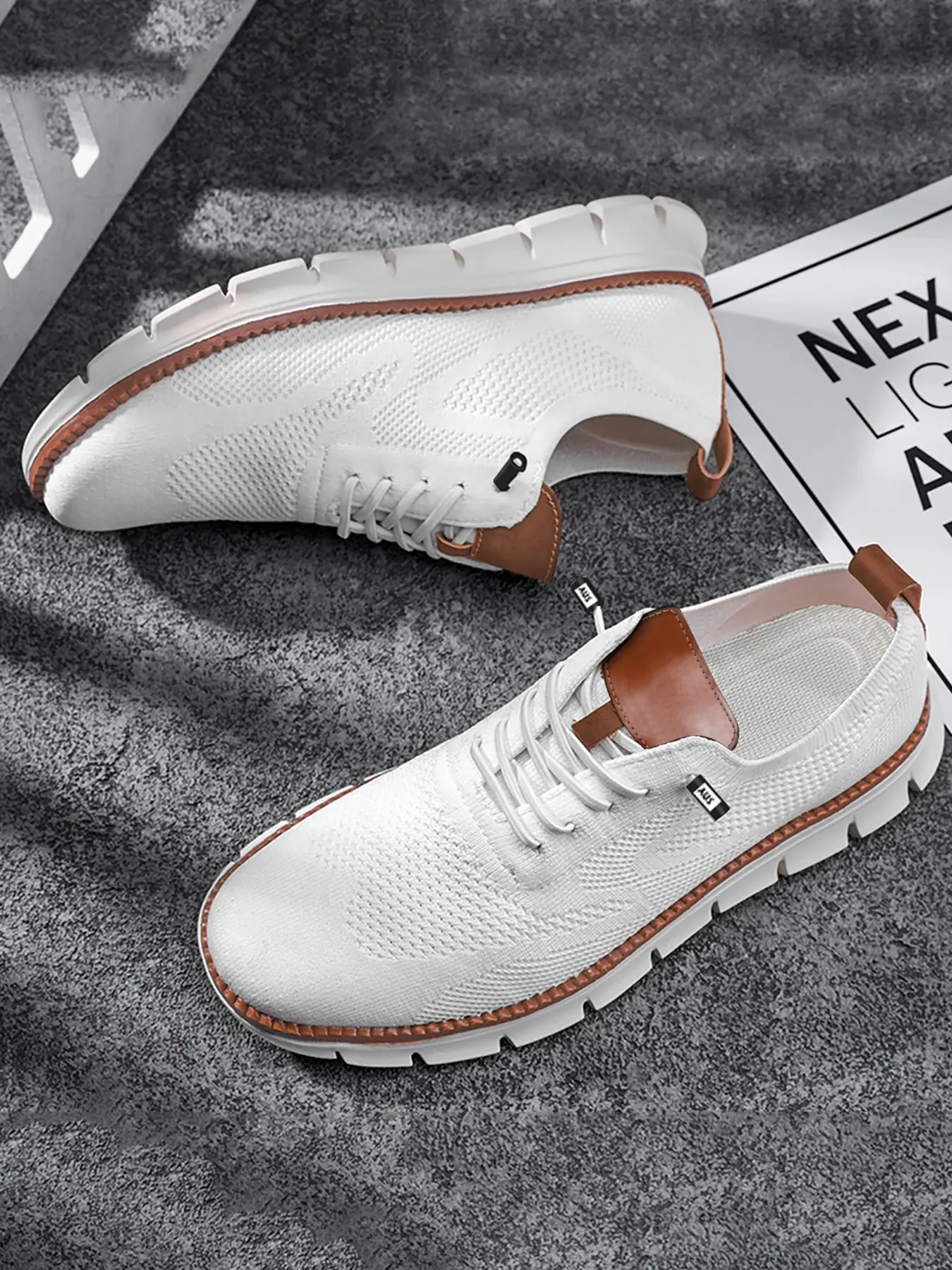 Men's Fashion Breathable Woven Mesh Trendy Walking Shoes with Adjustable Laces, Lightweight Casual Outdoor Sneakers for All Seasons, Breathable Lightweight Footwear, Lightweight Comfy Shoes