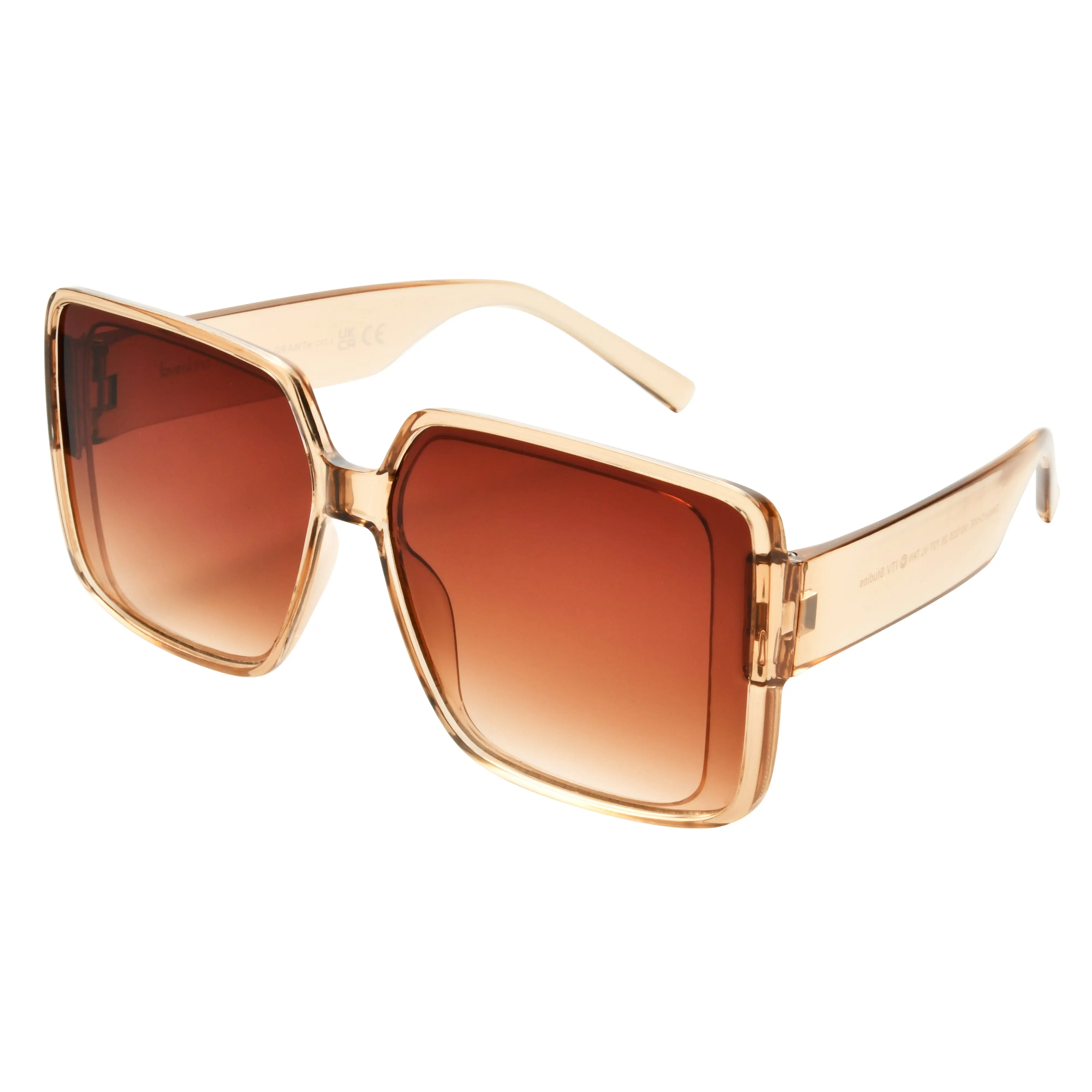 Romance Women\'s Oversized Gradient Brown Sunglasses Elegant Brown Gradient Oversized Sunglasses for Women – Sunclorz main image 4