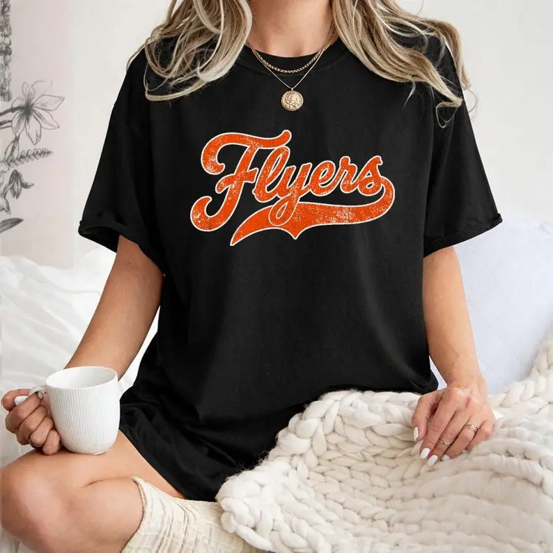 Comfort Colors Vintage Flyers Shirt, Retro Hockey Fan T-Shirt for Men Women, Classic Team Tee
