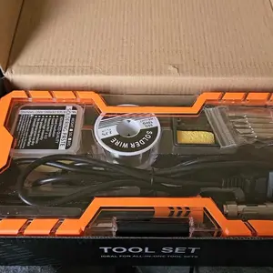 LCD Soldering Iron Kit, with Ceramic Heater, 12-in-1 Soldering Tool, Includes Soldering Iron Tip, tool kit, Solder Wire, Tweezers,Pump and Paste