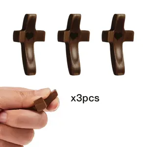Wooden Cross Decorations, Multi-functional Spiritual Symbols for Home and Office, Great Gift Idea - Religious, Ornaments Mini