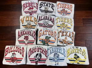Retro College Football Sweatshirt – Ash Grey Unisex Crewneck for Game Day Fans, Classic Foootball sweatshirt