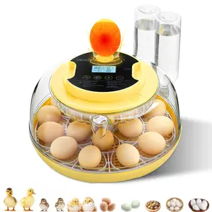 【FathersDayGift】 VEVOR 18 Egg Incubator, Automatic Egg Turner with LED Candler, Temperature & Humidity Control, 360 °   View Clear Window, Auto Water Refill, Poultry Eggs Incubators for Hatching Chicks Ducks Goose Quail