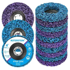 10 Pack 4 inch Strip Discs Stripping Wheel for Angle Grinder Clean and Remove Paint Coating Rust Welds Oxidation (4" x 5/8")