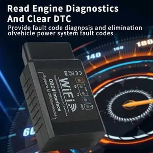 A Wi-Fi OBD2 Car Diagnostic Tool ELM327 Wireless Fault Code Wi-Fi Link for All OBDII/EOBD Vehicles After 1996, No Battery Required