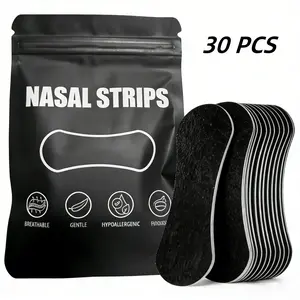 30 Pcs Sports Nose Strips, Enhanced Adhesion, Wide Design for Comfort, Anti-Snoring, Improved Breathing, Breathable Design, Nasal Breathing Patch