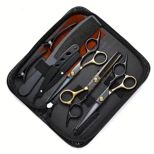 A Set of 1 Hair Cutting Tool, a 9pcs 6.0-Inch Hair Scissors Tool Kit, Professional Hair Cutting Tools Suitable for Home Hair Salons And Parlors.