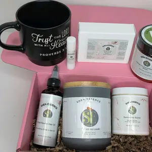 Shea Essence Luxury Self Care Gift Box with Skin Repair Products for Ultimate Self Care
