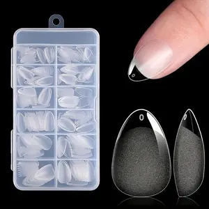 Extra Short Almond Fake Nails, 120pcs Full Cover Press on Nails, Half Matte False Nail Art Tips, Easy Use Press on Nails for DIY Nail Extension, Acrylic Nail Extensions