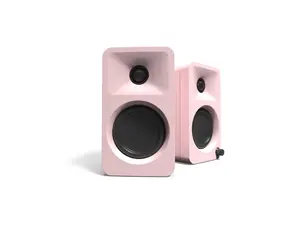 Kanto ORAMP 100W Powered Reference Desktop Computer Speakers with Bluetooth 5.0 and USB-C Input | Bi-Amplified | 100 Hz Automatic Crossover | Reference Quality Sound | Pair | Pink