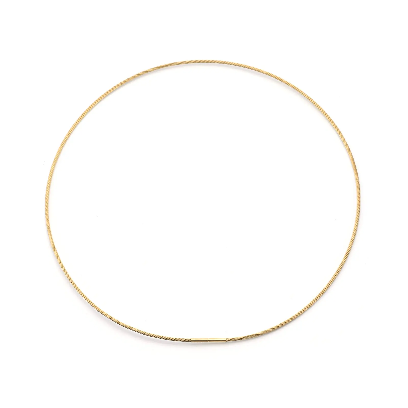 C015G B.Tiff Gold Cable Wire Chain Necklace