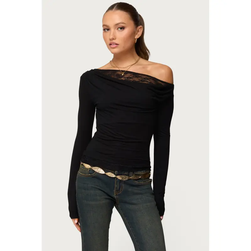 off shoulder top lace - TikTok Shop