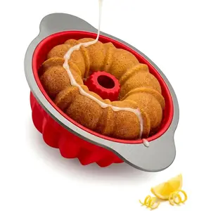Non-Stick  Pound Cake Pan - Heavy-Duty Steel Frame, BPA & PFOA Free - Durable Fluted Cake Pan, Moldes para Gelatinas, Pasteles, Flan - No Warping, No Shape Loss