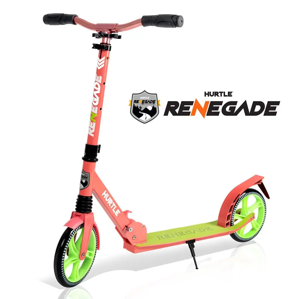 Kick Scooter for Teens & Adults - Watermelon | 2-Wheel Scooter with Adjustable Handlebar, Anti-Slip Alloy Deck, Smooth Wheels & Lean-to-Steer Design - Lightweight Portable Scooter for Indoor & Outdoor Riding