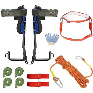 Tree Climbing Gear Kit, Tree Climbing Spikes with Adjustable Climbing Belt and Upgrade Rope, Arborist Climbing Tools Kit for Climbing, Picking Fruit, Indoor and Outdoor Sports