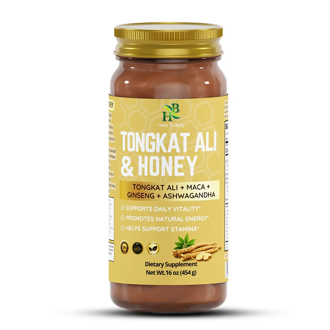 Herb To Body Tongkat Ali Honey - 16oz | Wildcrafted Honey Blend