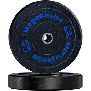 2-Inch Rubber Weight Plates (1 Pair) - Rubber Material Home Gym Equipment for Weight Lifting Workouts