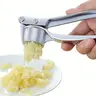 Stainless Steel Garlic Press, 1 Count Manual Handheld Garlic Ginger Fruit Crusher, Essential Kitchen Tool for Home Dining Room Barbecue, Kitchen Utensils Gadgets, Manual Garlic Masher, Home Kitchen Use